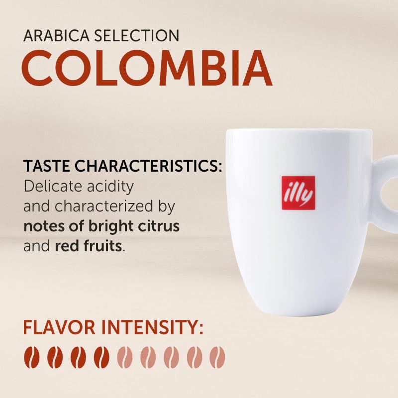 illy Whole Bean Coffee - Perfectly Roasted â€“ Colombia Medium Roast â€“ Smooth Taste, Notes of Fruit â€“ Fruit Notes - 100% Arabica Beans - No Preservatives â€“ 8.8 Ounce - Image 2